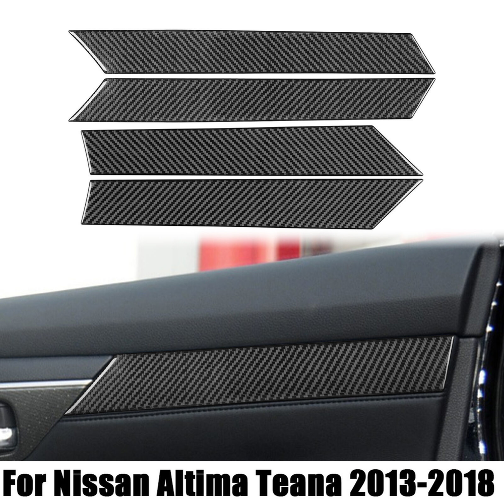 Soft Carbon Fiber Inner Door Panel Trim For Nissan Altima Teana 2013-2018