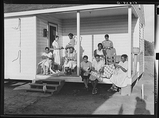 Flint River Farms Georgia 1940s Farmhouse Porch African American Family FSA