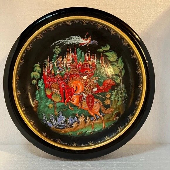 1988 Tianex Russian Display Vintage Plate Wizard/Knight Bradex No. 60-V25-1.1