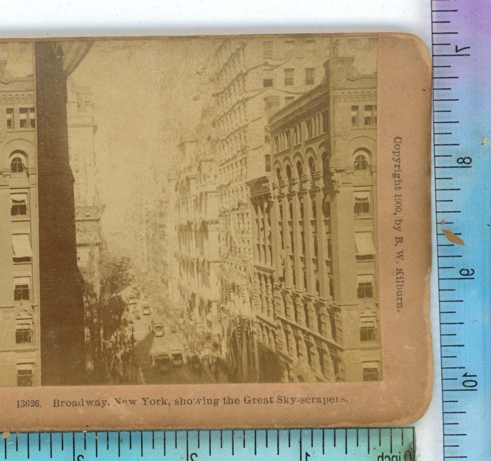 Great Skyscapers Broadway NY New York Kilburn Stereoview
