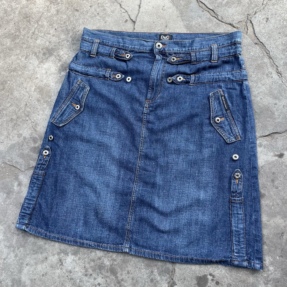 Dolce&Gabbana Multipocket Avantgarde Denim Skirt Size 28 42
