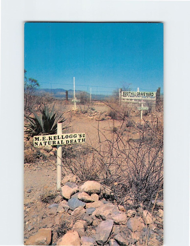 Postcard Grave Of M. E. Kellogg, Tombstone, Arizona
