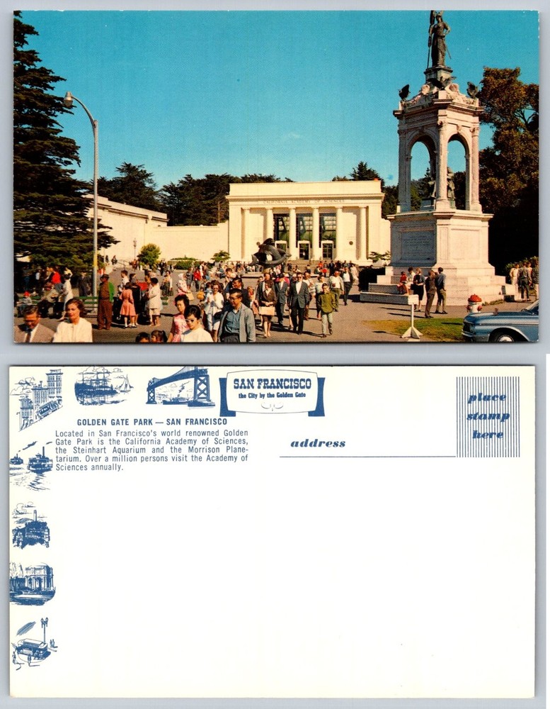 Vintage San Francisco Golden Gate Park California Academy of Sciences Postcard-image