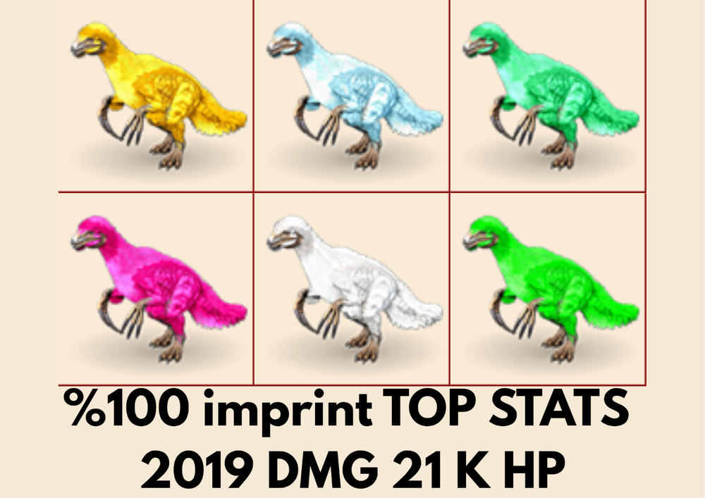 Therizinosaur 2019 DMG 100% imprint TOP STATS Ark Survival Ascended PVE Official