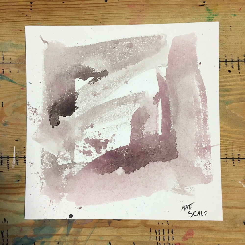 Matt Scalf 12x12 Canvas Panel Abstract Expressionism Modern Contemporary Signed