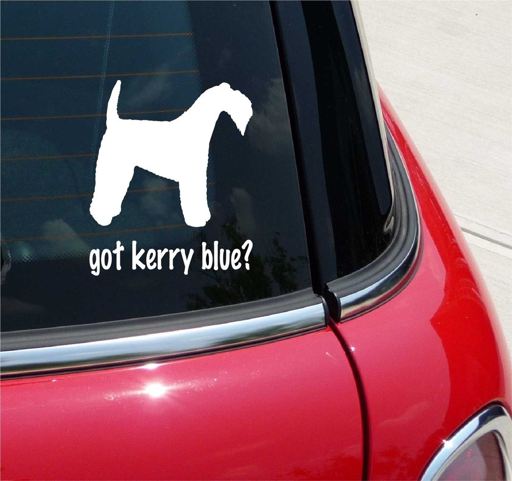 Kerry Blue Terrier Dog Graphic Decal Sticker for Car or Wall
