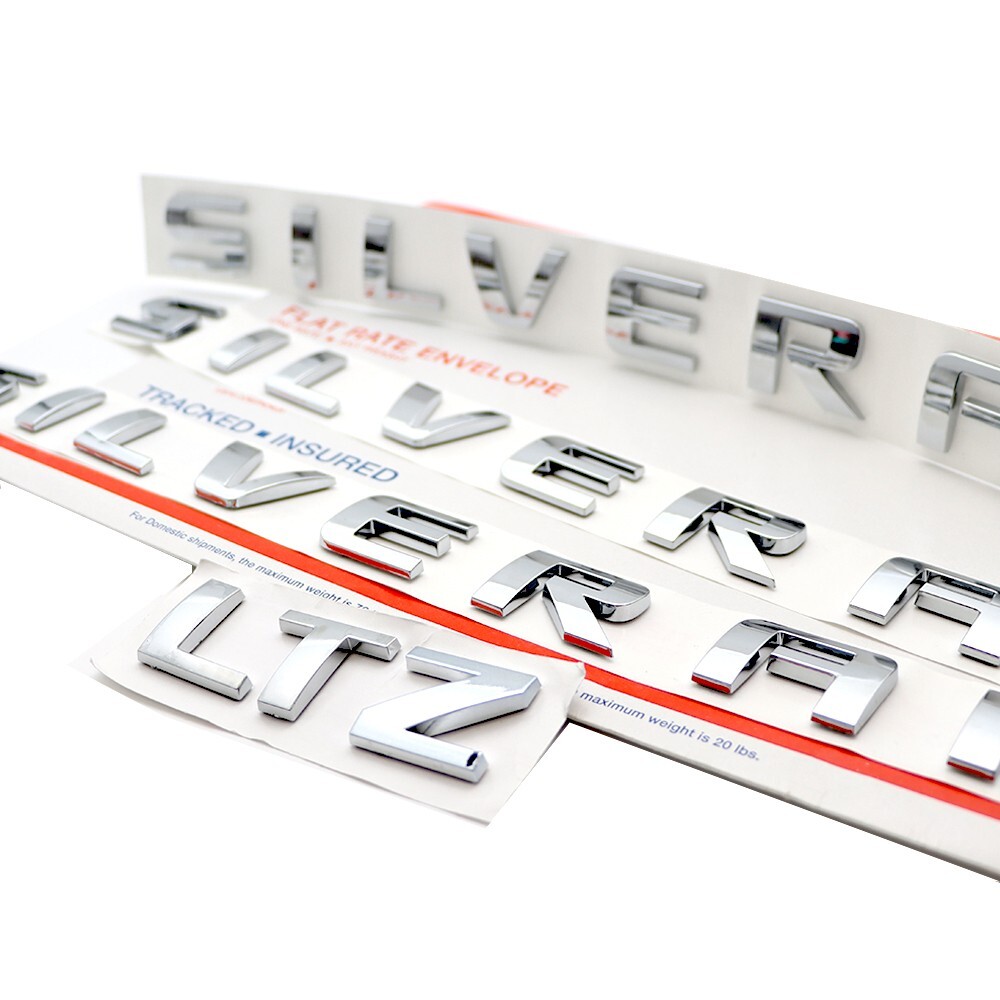 2007-2018 For Silverado Fender Tailgate Nameplates Letters 3D Decal Emblem Truck
