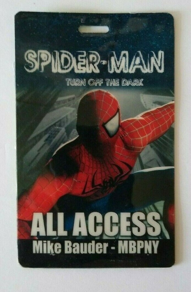 Spider-Man Turn Off The Dark All Access Broadway Show Pass Laminate Green Goblin