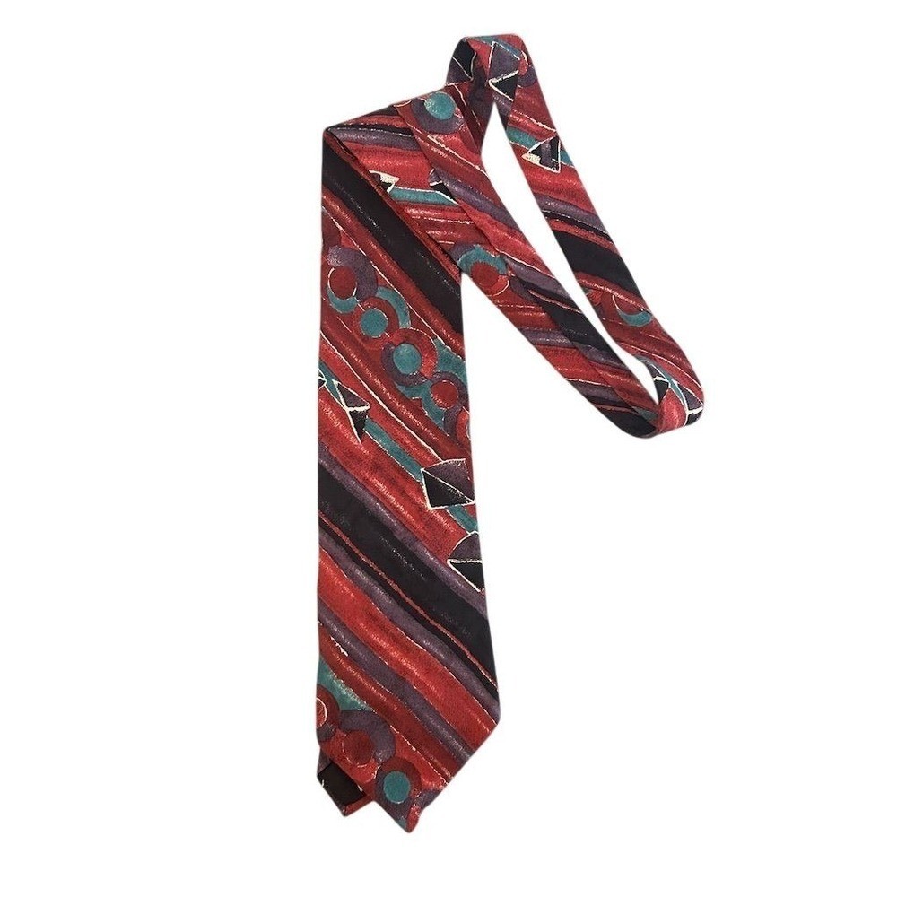 VTG Oscar de la Renta Couture Collection Men's 100% Silk Neckwear Tie Abstract