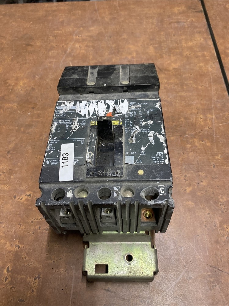Square D 30 AMP FA36030 3 Pole Circuit Breaker - used