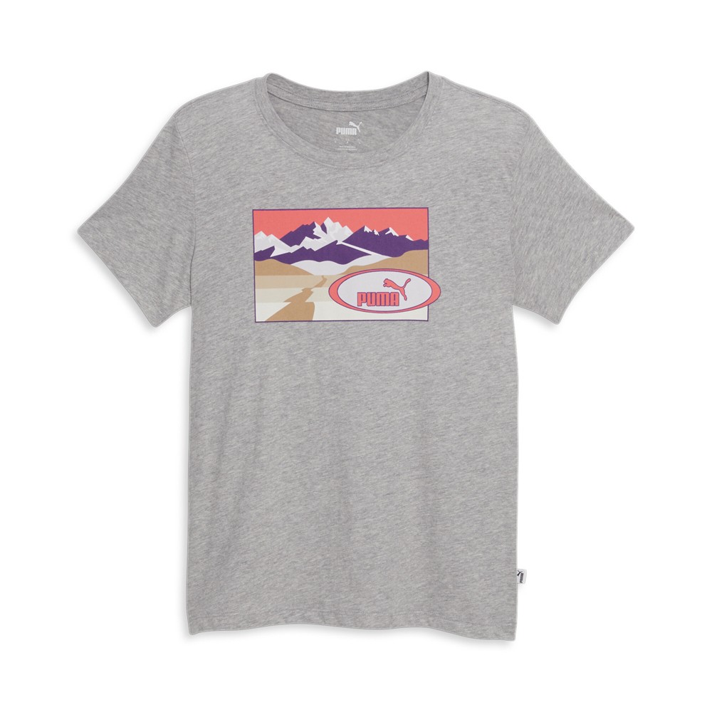 PUMA Trail Remix Graphic Crew Neck Short Sleeve T-Shirt Womens Size XL  Casual T