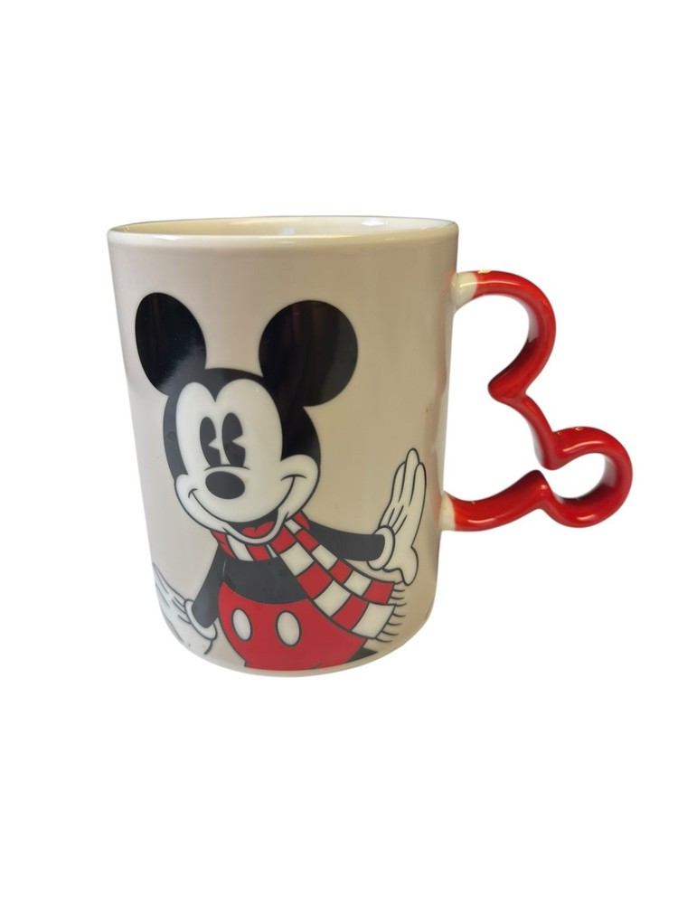 Disney Mickey Mouse Ceramic Mug Red Heart Handle Coffee Cup Valentine