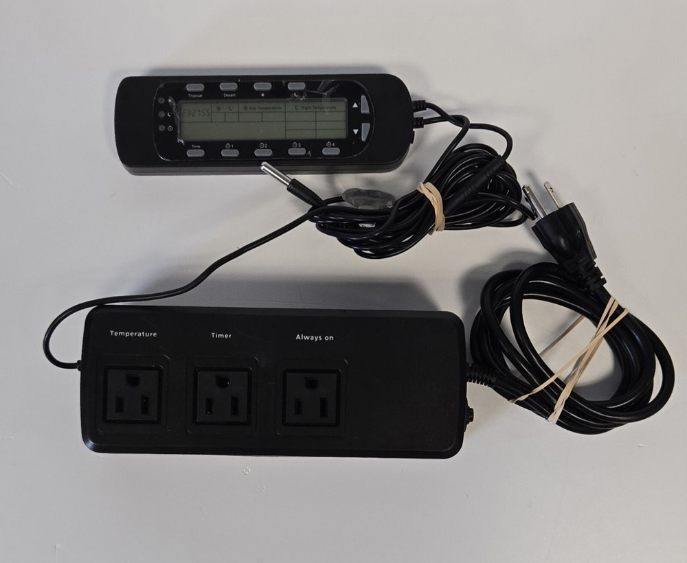 Repti Zoo EZ Thermostat Timer Controller Reptile Terrarium Automatic. THC-16