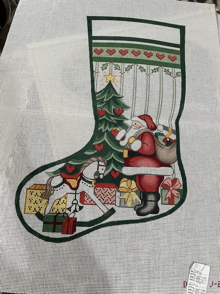 christmas stocking needlepoint canvas