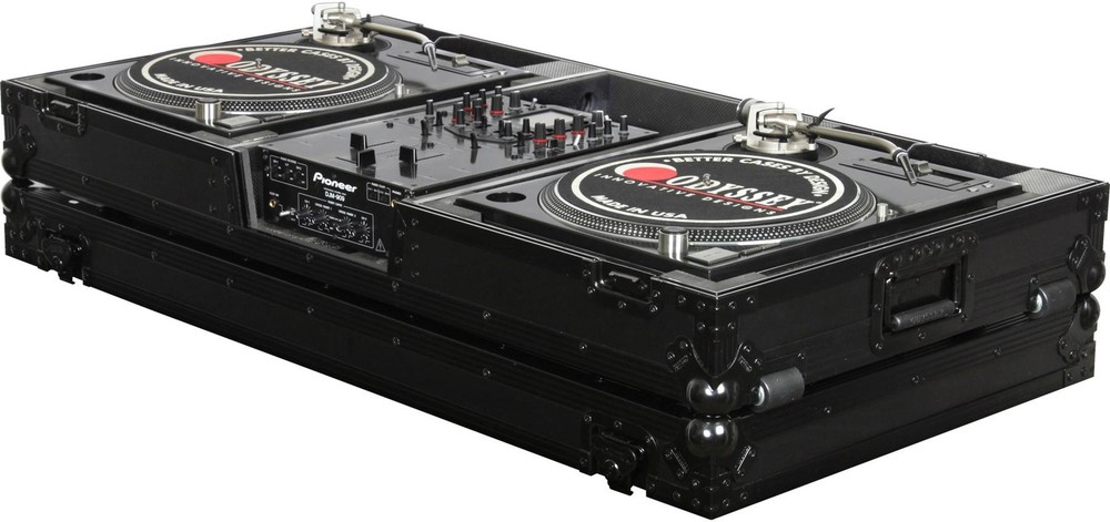 Odyssey FZBM10WBL Black Label DJ Turntable Case with Wheels Universal Design