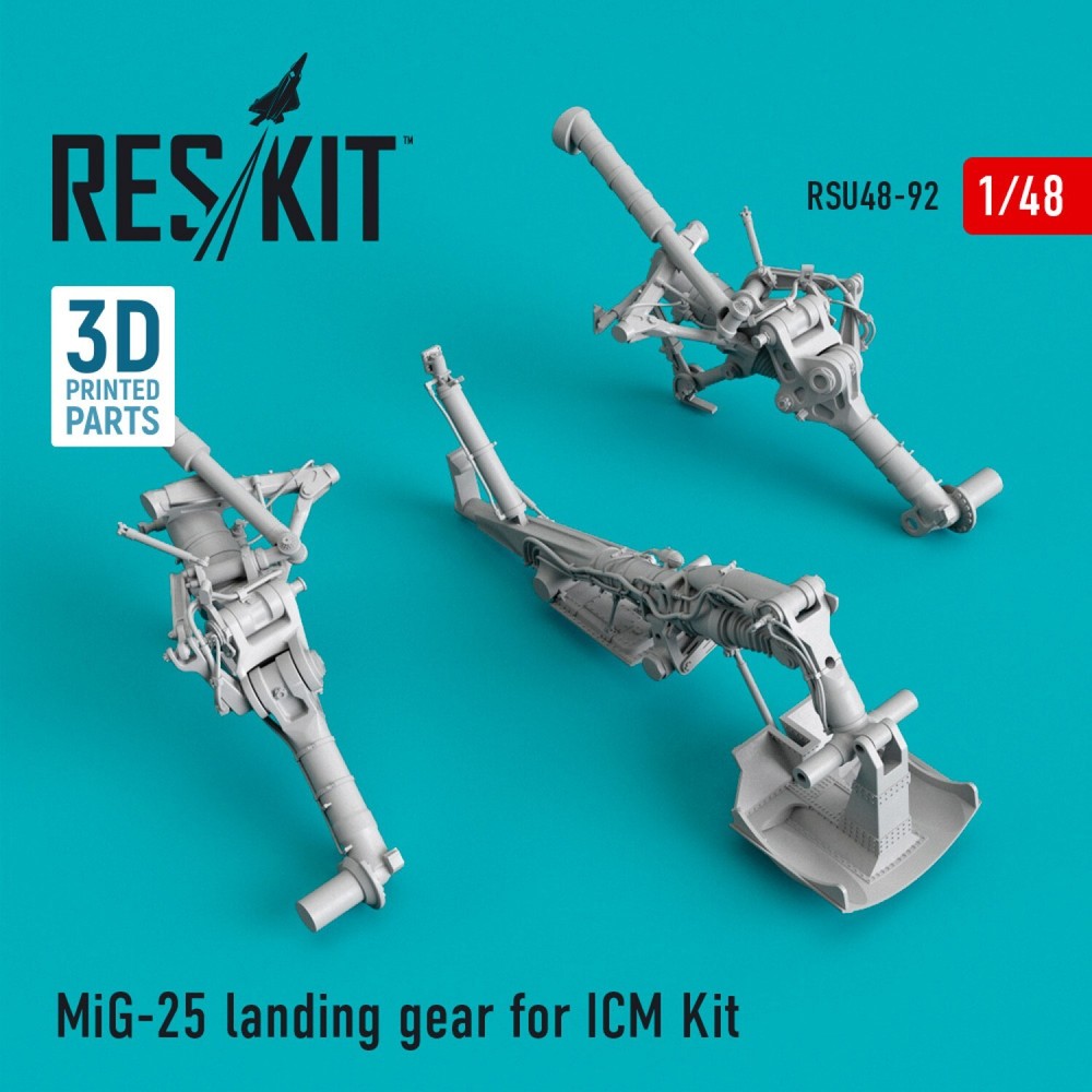 ResKit RSU48-0092 Scale 1:48 MiG-25 landing gear for ICM for plastic model kit