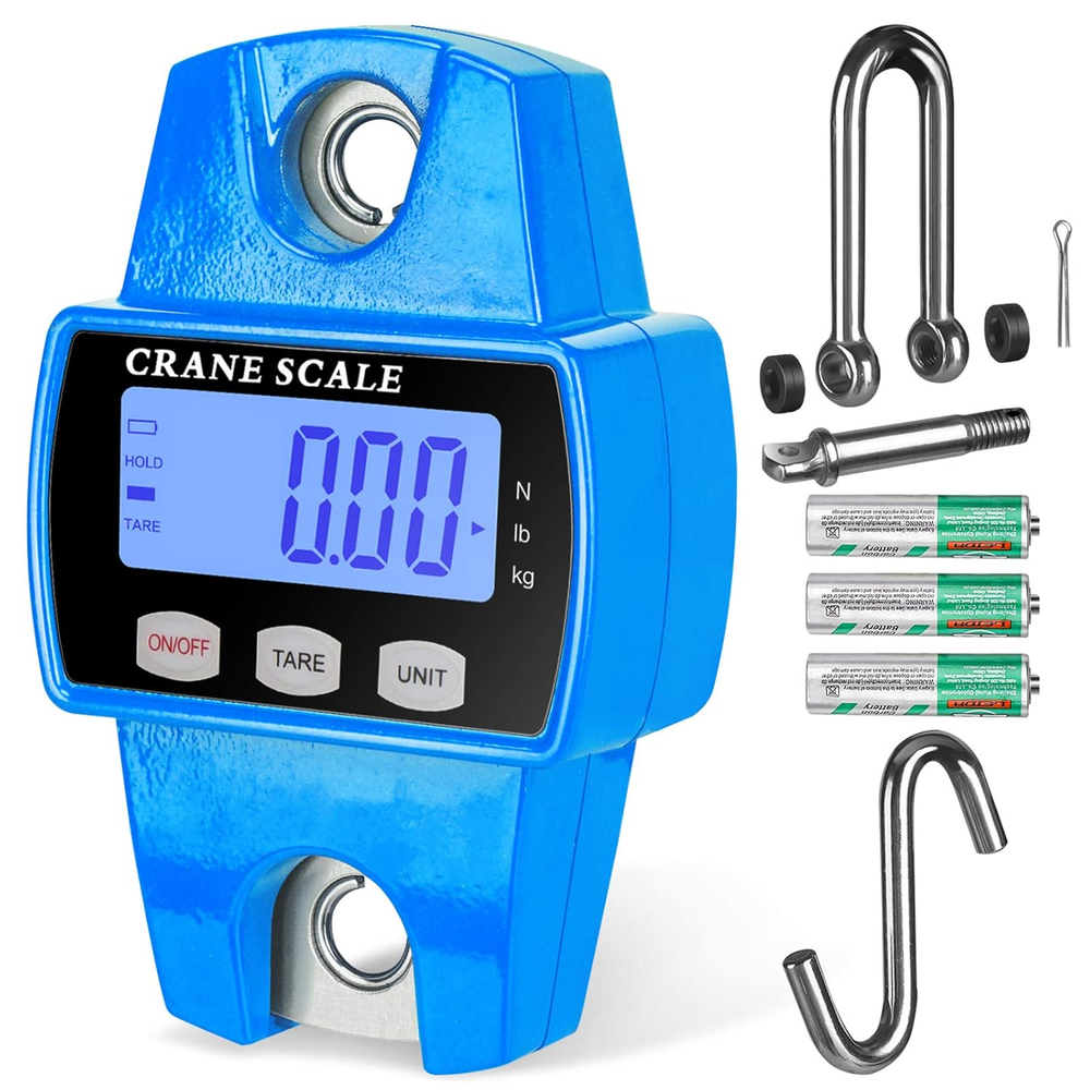 660Lb Digital Hanging Scale with Cast Aluminum Case, Handheld 300Kg Mini Crane S