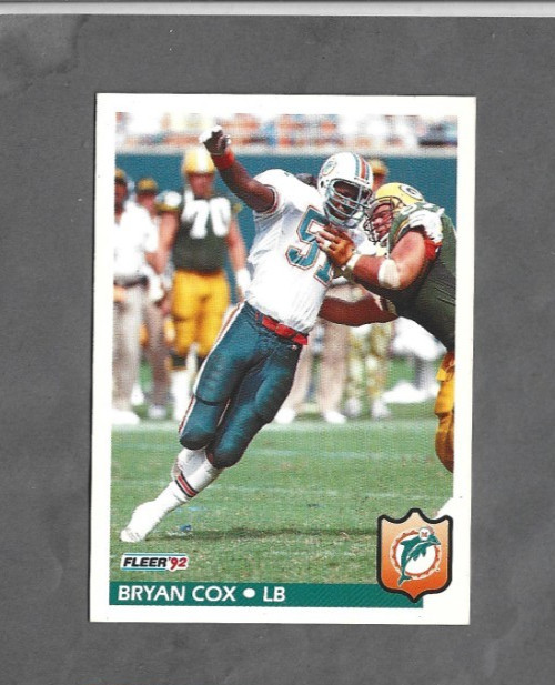 Bryan Cox Miami Dolphins 1992 Fleer #223 Free Shipping on 3+ Items