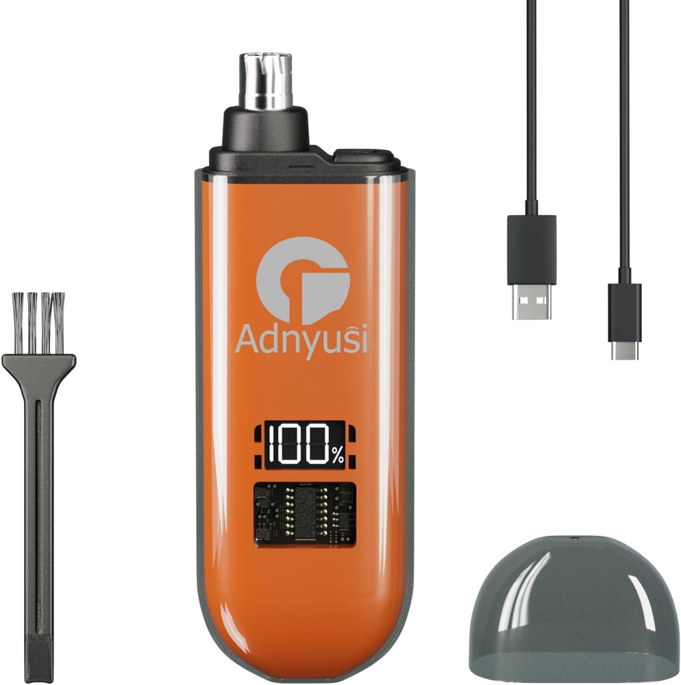 2025 USB Rechargeable Nose Hair Trimmer – Painless Dual Blade for Men & Women