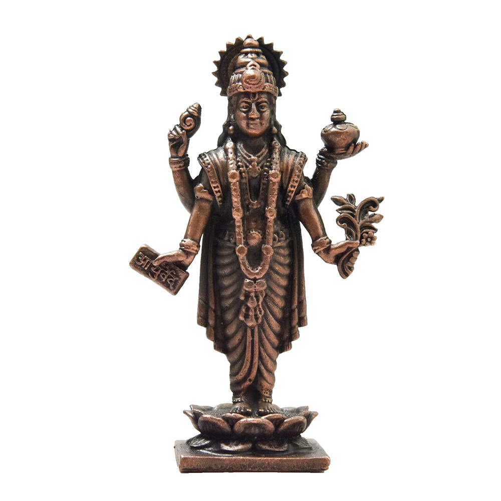 Idol Dhanvantri Statute Beautiful Antique Handmade Sculpture Figurines