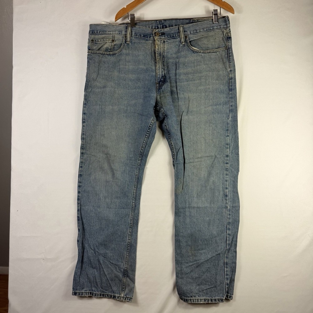 Levi's 514 Jeans Men's 40x30 Straight Fit Blue Light Wash Denim 100% Cotton