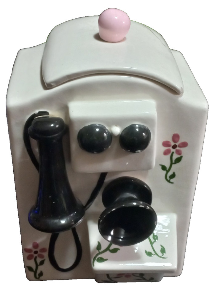 Vintage 1940’s ’Sierra Vista Pottery’ Rotary Phone Cookie Jar 