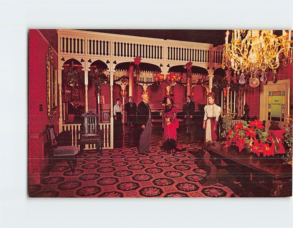 Postcard Interior Crystal Palace Bank Macon Georgia USA