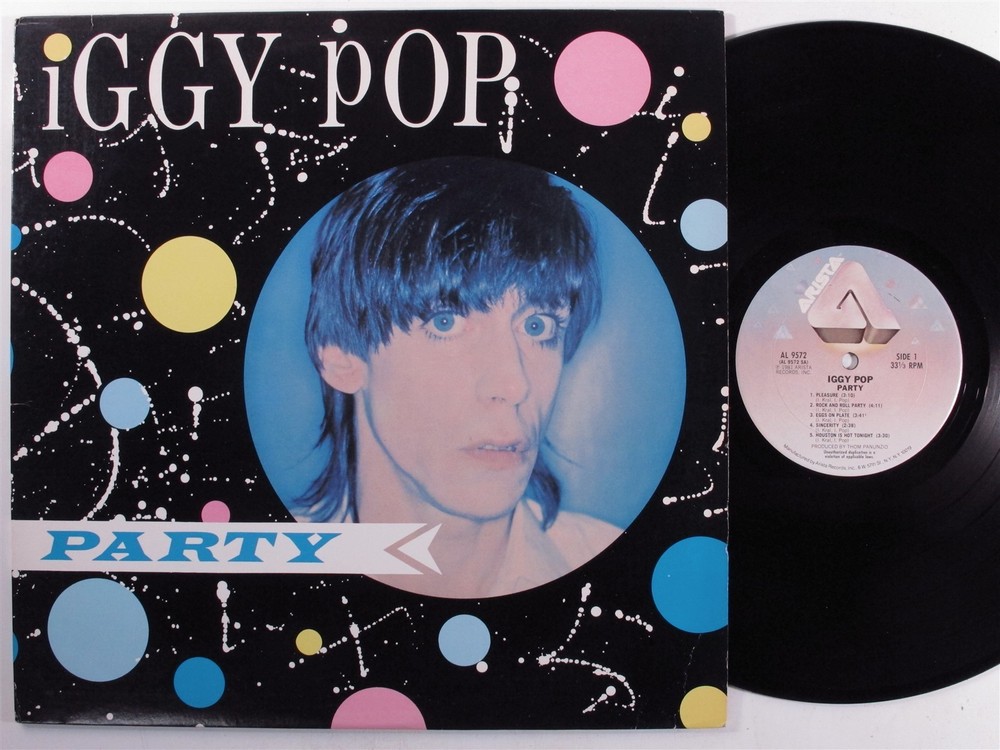 IGGY POP Party ARISTA LP VG+ f