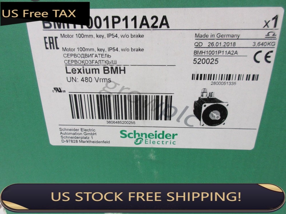 Schneider Electric Lexium BMH1001P11A2A Servo Motor 100mm, key, IP54 w/o Brake