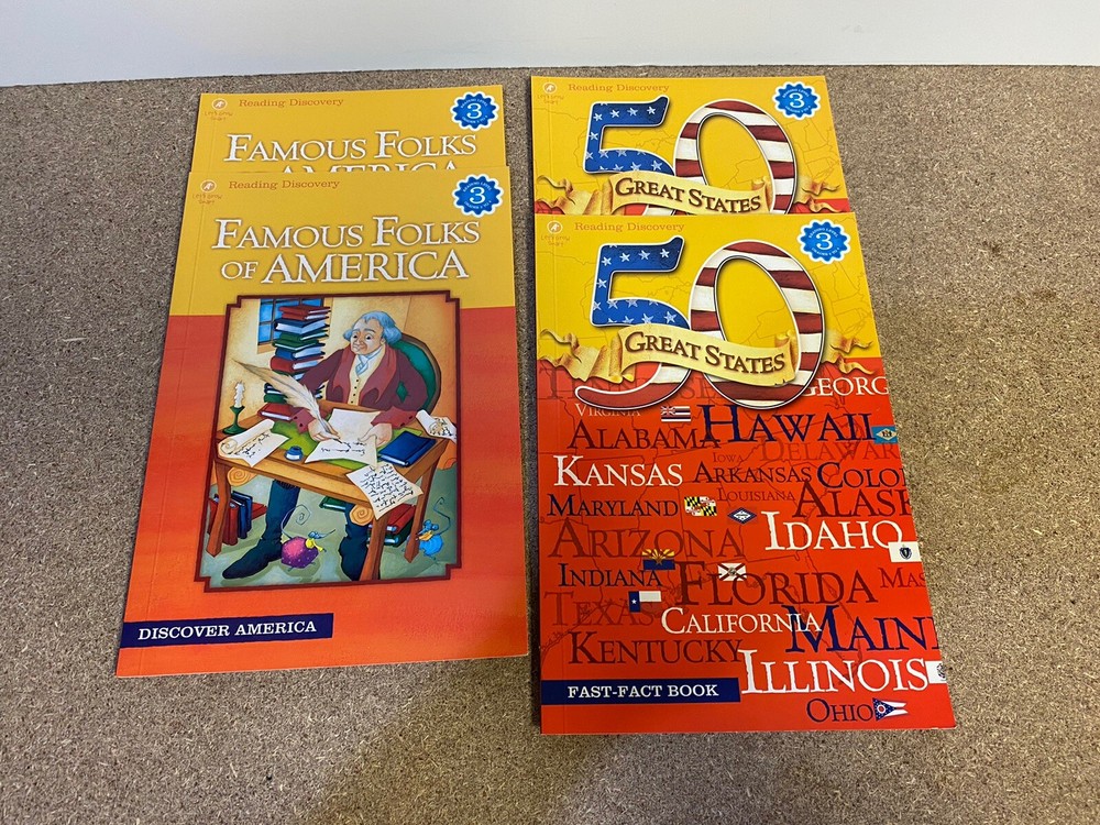Reading Discovery (Level 3) 50 Great States Famous Folks Lot 4 Nonfiction PB