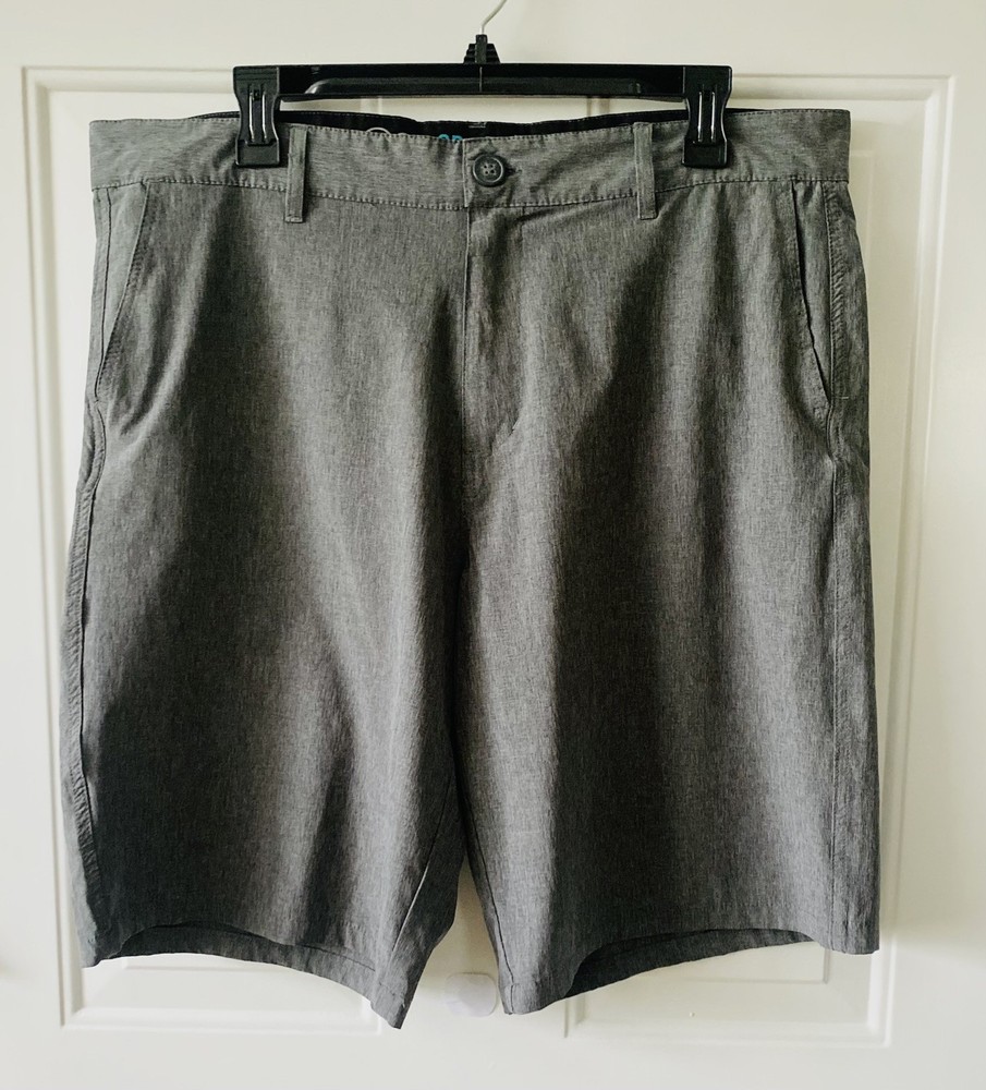 Op Flex Ocean Pacific Men's Board Shorts, Size 36 Grey, 4-Way Stretch