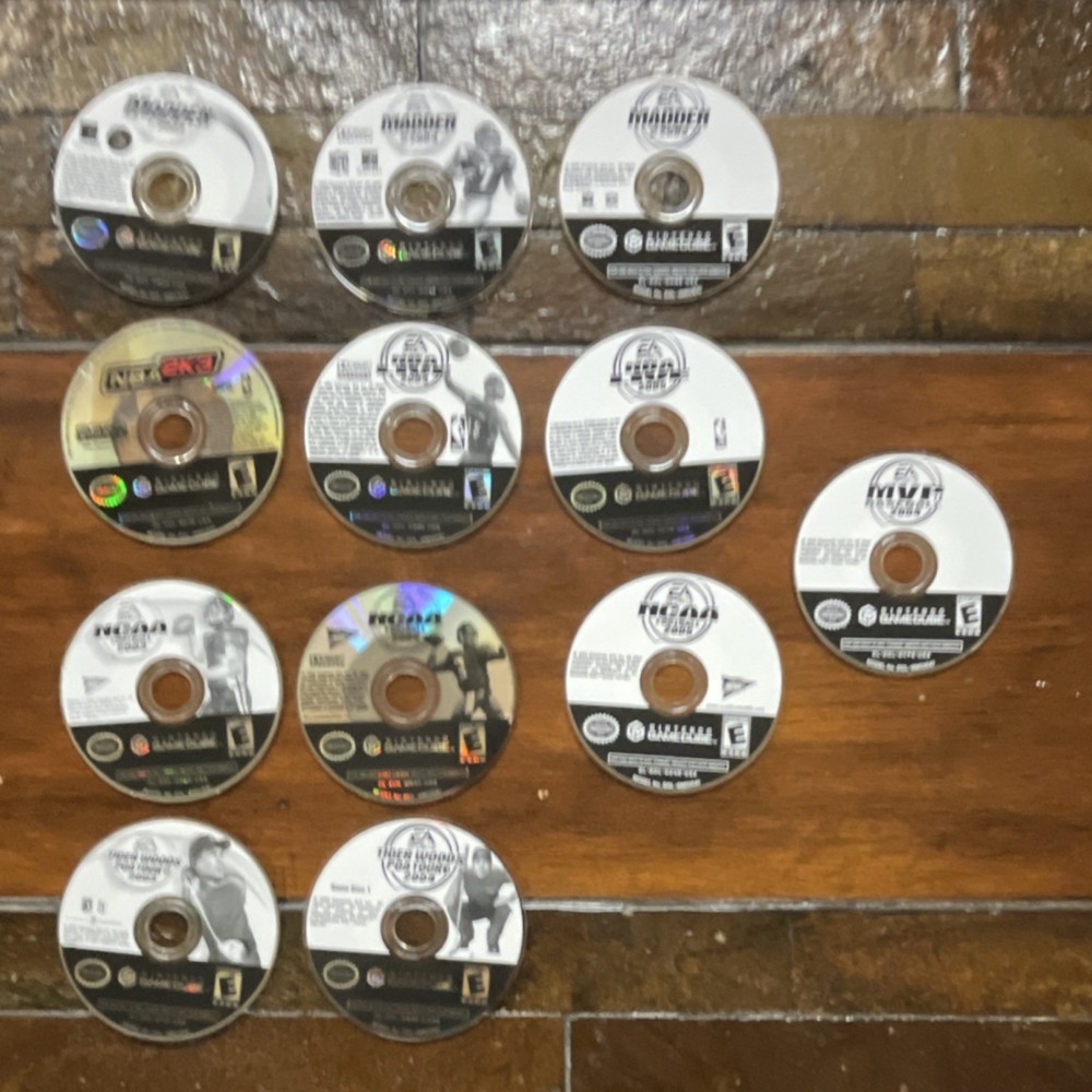 Nintendo GameCube Sports Game Lot - Madden - NBA - NCAA - Tiger Woods - Baseball