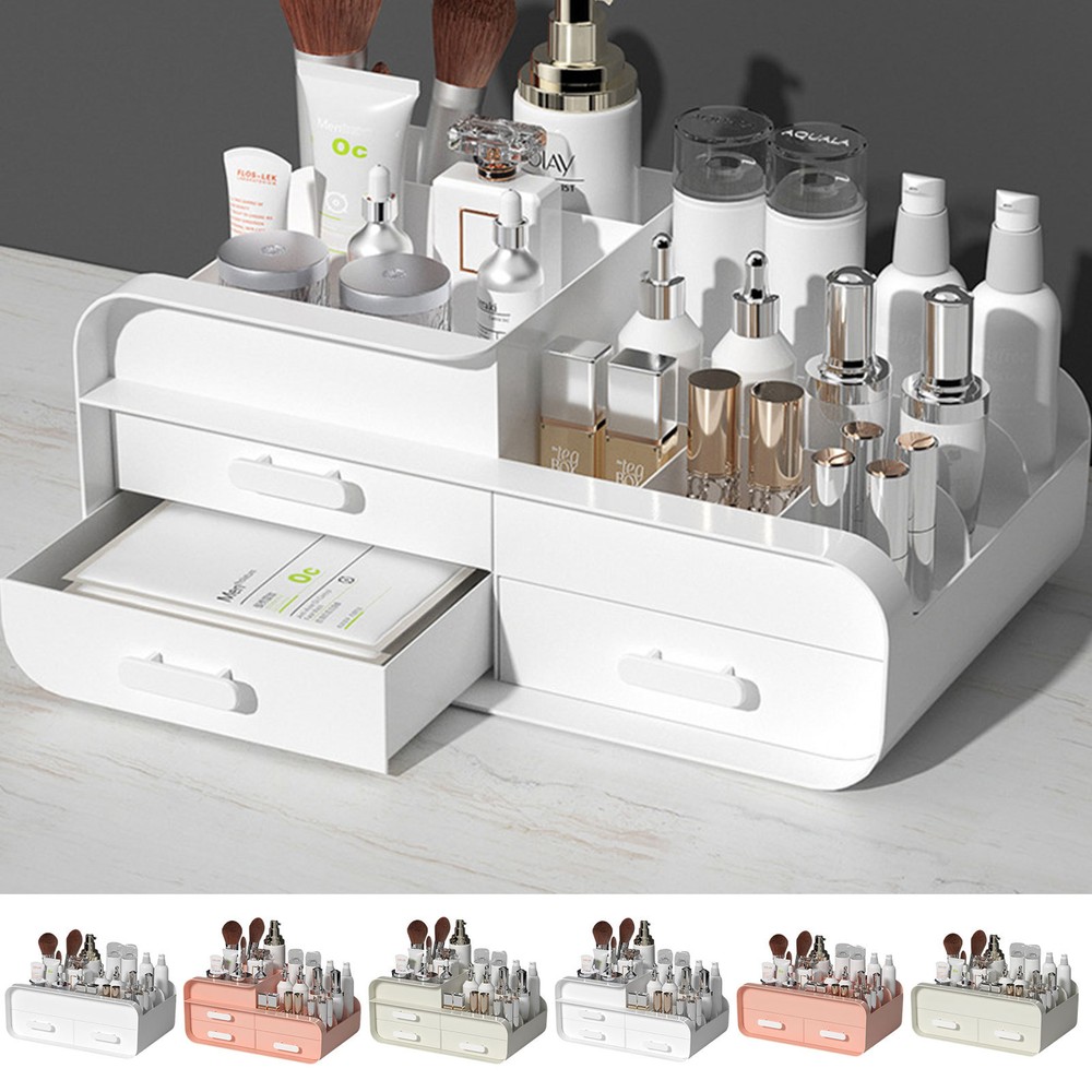 Bathroom Countertops Makeup Drawer Organizer Cosmetic Storage Box Display Cases