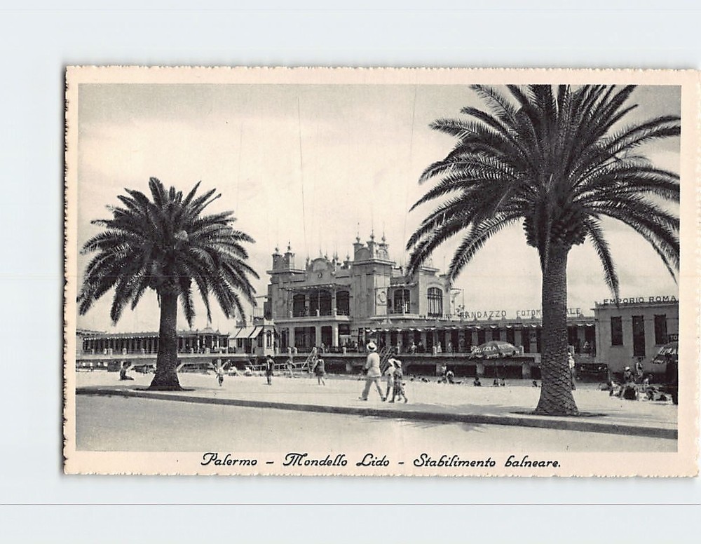 Postcard Stabilimento Balneare Mondello Lido Palermo Italy