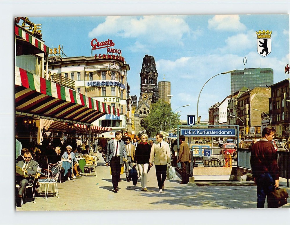 Postcard Berlin Kurfurstendamm Germany Vintage Street View Collectible