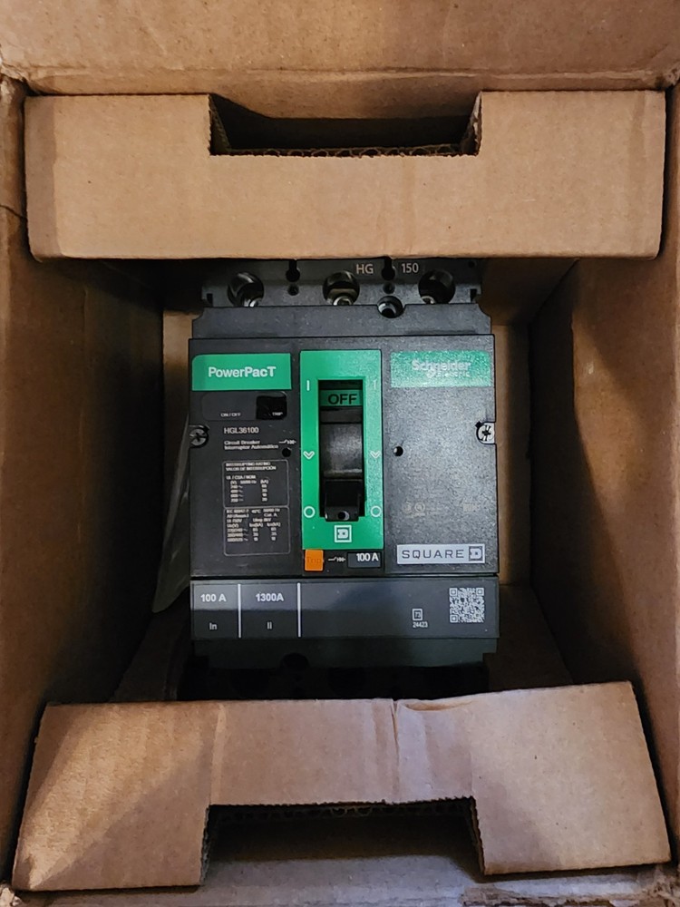 Square D HGL36100 PowerPact Breaker 100A 3P 600V HGL36100 NEW IN BOX