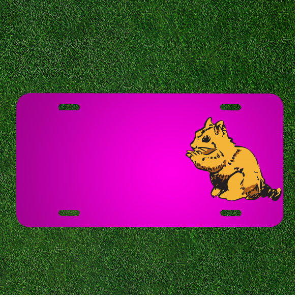 Custom Personalized Car License Plate With Add Names To Chipmunk Forest Eating