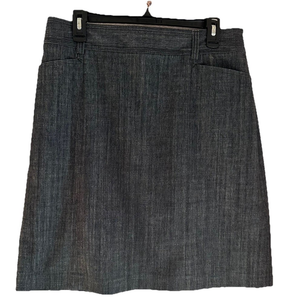J.Crew Stretch Women’s Gray Skirt Size 14 Stretch Cotton Blend Work A-line