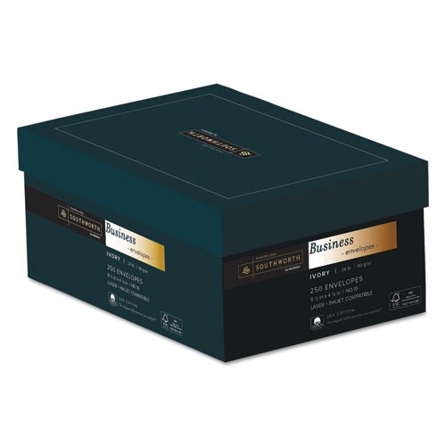 Southworth Fine Business Envelopes 25 Cotton #10 24 LB Ivory 250 Count