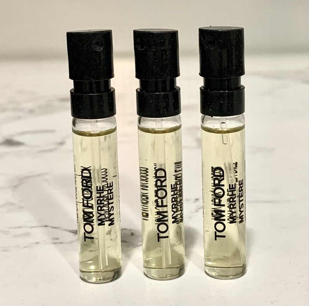 3X Tom Ford Myrrhe Mystere Eau de Parfum EDP Sample Spray .07oz, 2ml