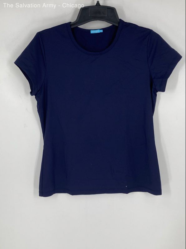 J.McLaughlin Womens Dark Blue Short Sleeve Crew Neck T-Shirt Size Large