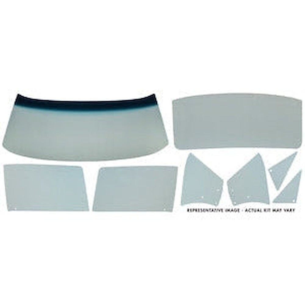 Golden Star GS03-701S Glass Kit 1970-1972 Chevelle Coupe with 8-Hole Door Glass