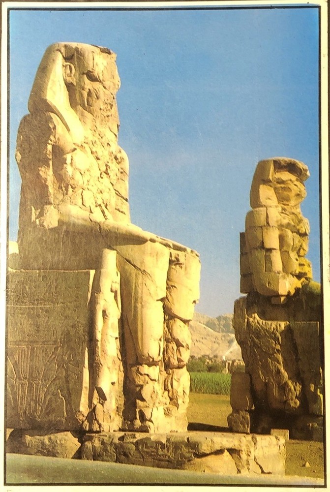 Egypt Postcard “Luxor - The Statues Of Memnon” by Z-Art Cairo