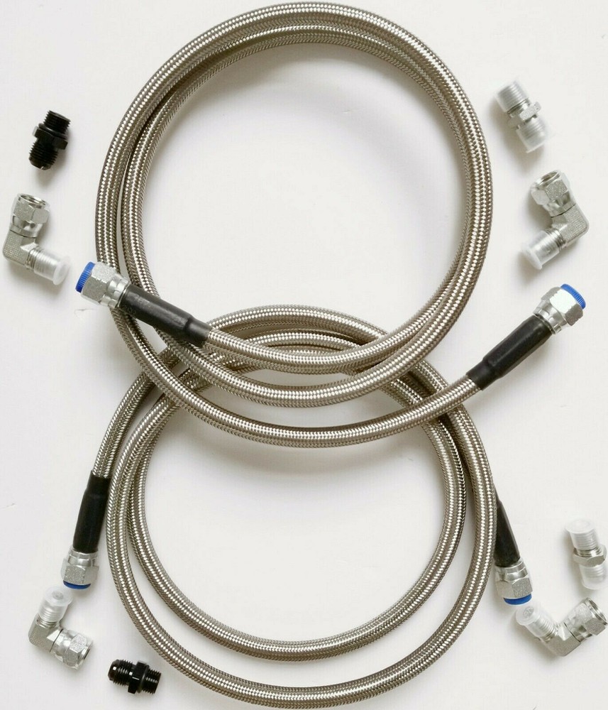 GM 4L60E 4L65E Automatic Transmission Cooler Lines Kits -6AN Fiber & SS Braided✅