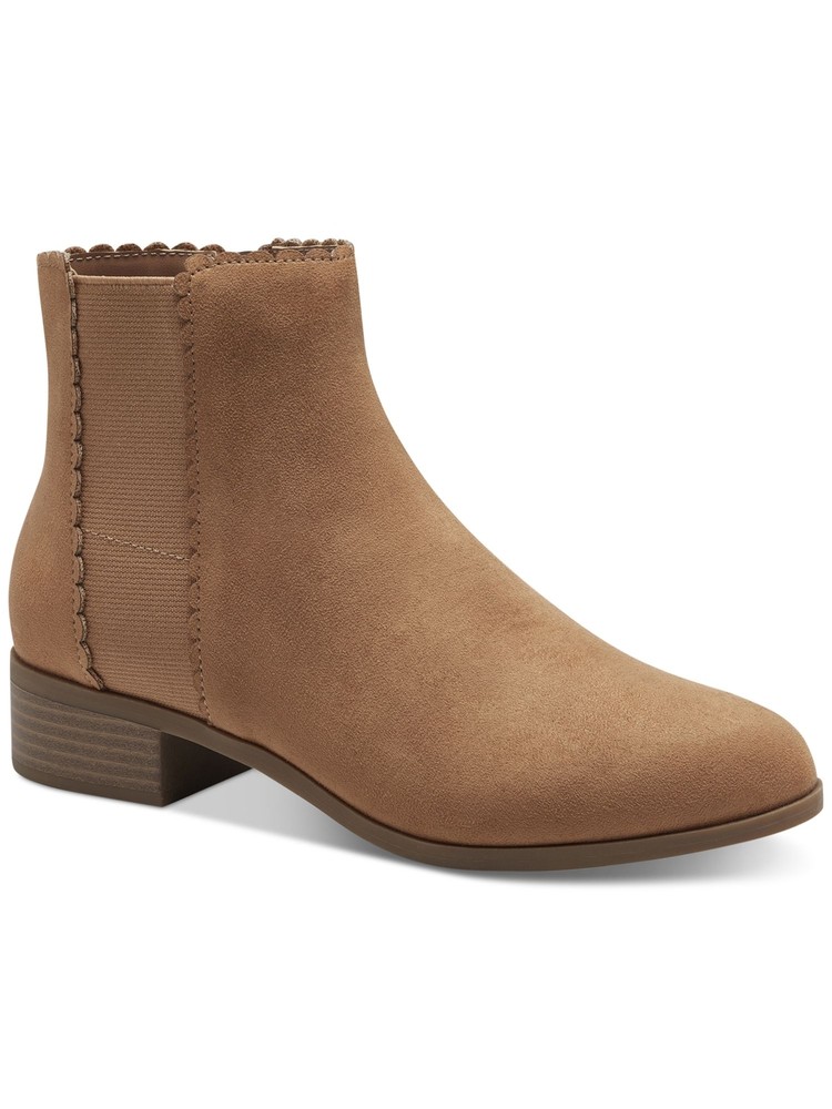 CHARTER CLUB Womens Beige Goring Daxi Round Toe Block Heel Booties 8 M