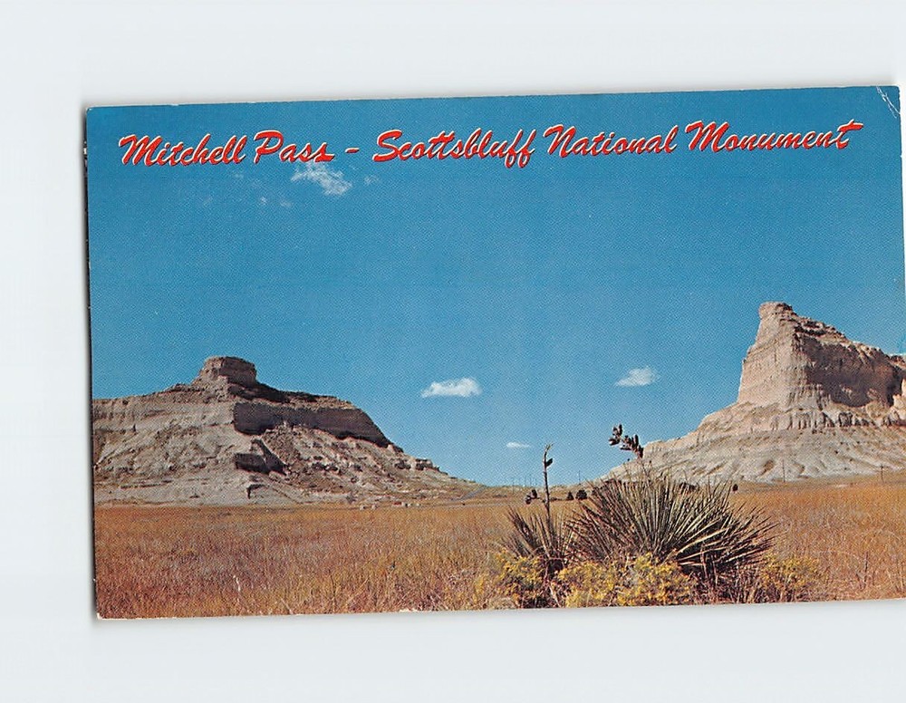 Postcard Mitchell Pass at Scotts Bluff National Monument in Nebraska