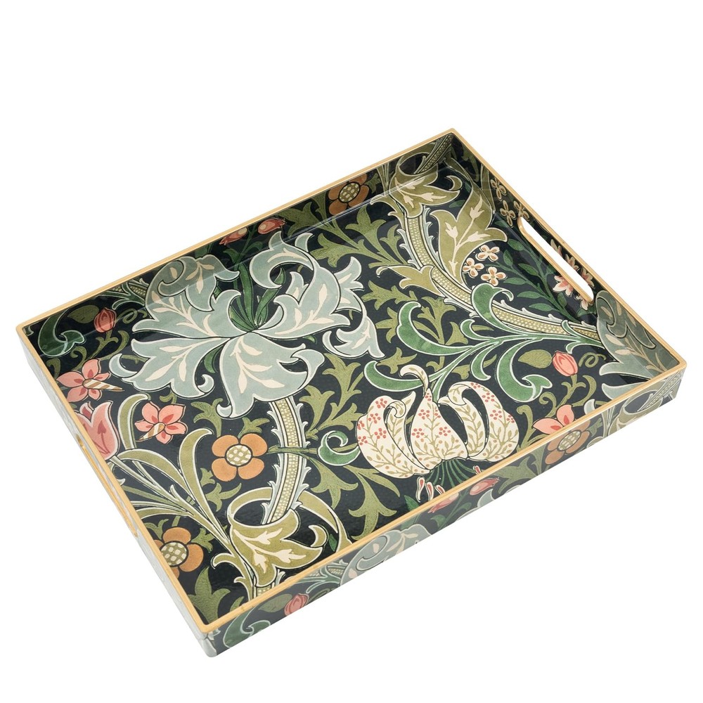 AGIOTA Coffee Table Trays, Serving Tray with Handles, Large Tray for Ottoman ...