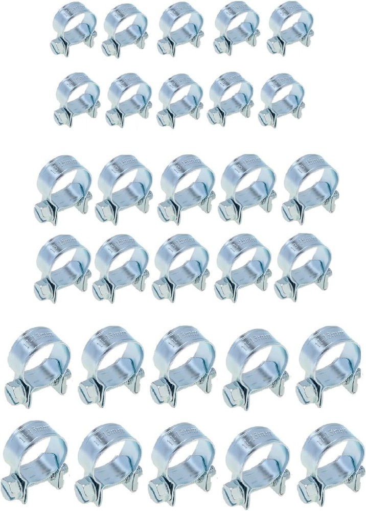 30-Piece Fuel Injection Hose Clamp Set for 1/4