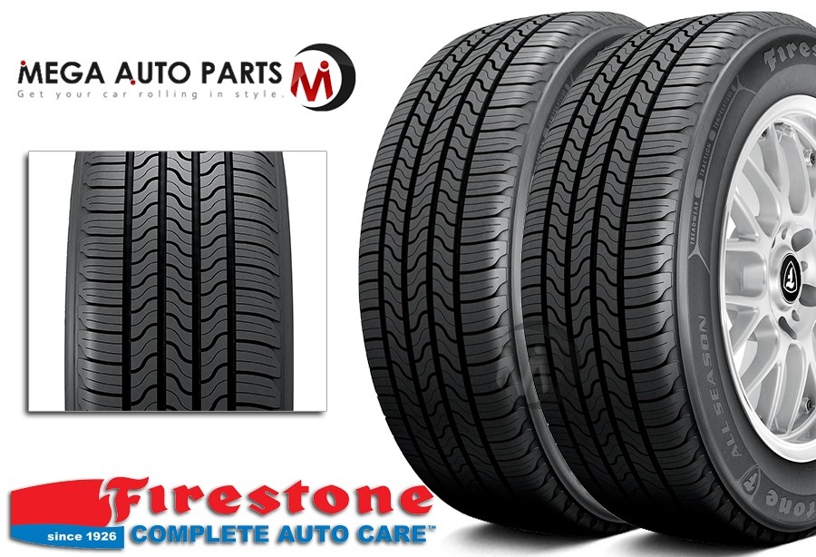 2 New Firestone All Season 175/65R15 84T Touring Tires 65,000 Mile Warranty