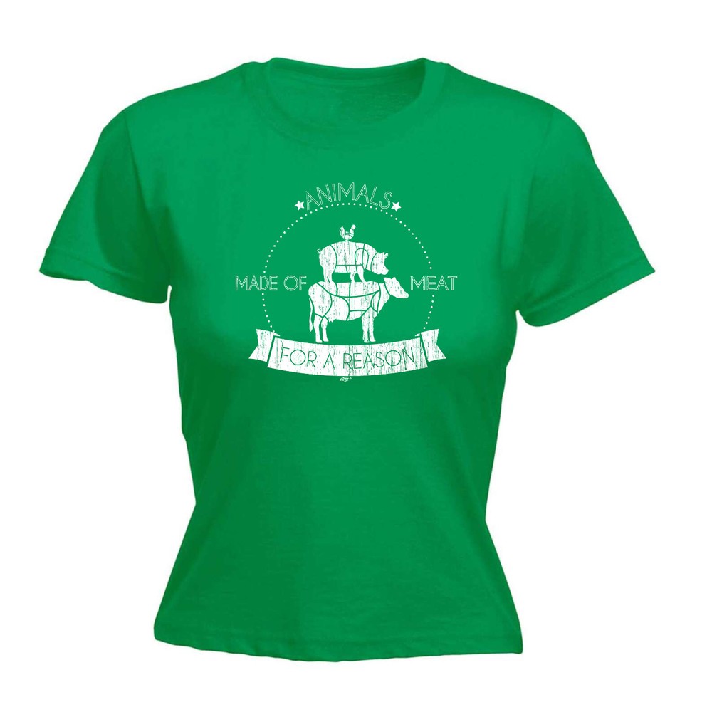 Animals Made Of Meat For A Reason - Womens T Shirt Funny T-Shirt Gift Novelty
